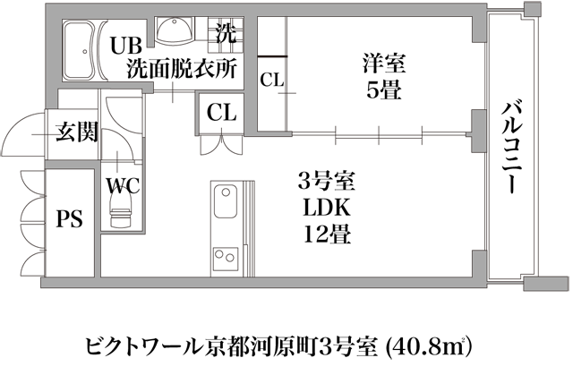 3���� 1LDK �m��5��~LDK12��i40.8?�j